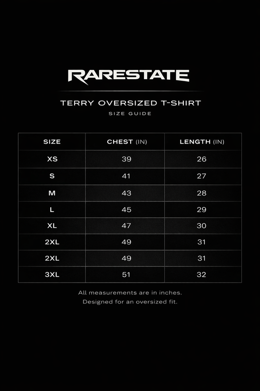 RARESTATE - Unisex Terry Oversized Tee